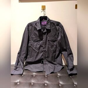 Men's Black Button Up